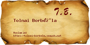 Tolnai Borbála névjegykártya