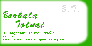borbala tolnai business card
