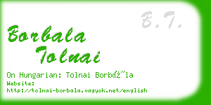 borbala tolnai business card